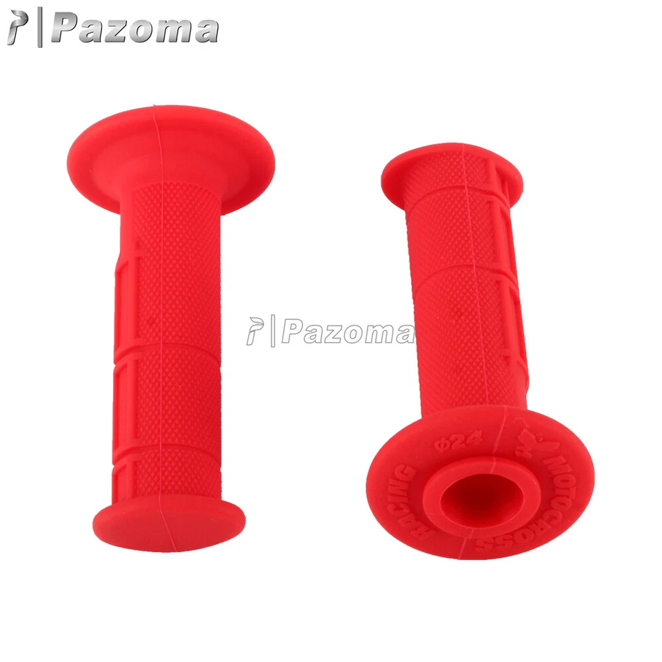 7/8" Soft Rubber Hand Grip Handle Bar Throttle Grips For Yamaha Suzuki Kawasaki - Image 3 of 4