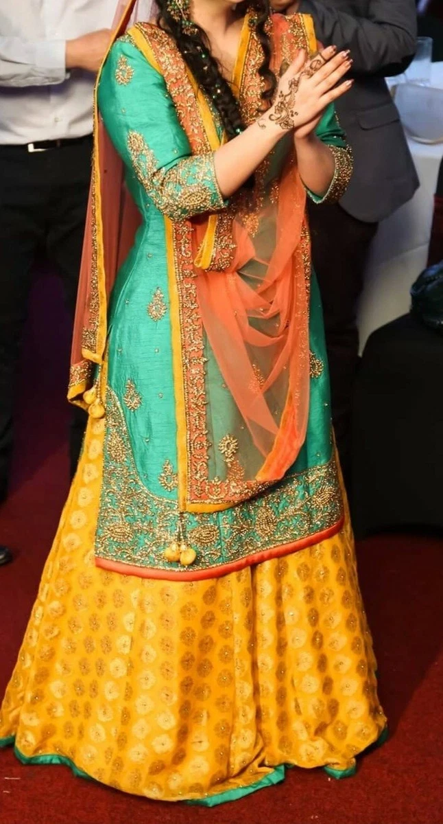 Mehendi top sangeet dress