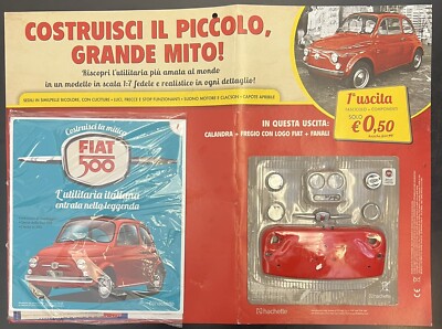 Fiat 500 Hachette 2022 Rossa die cast 1:7 Prima 1ª Uscita Edicola  Fascicoli