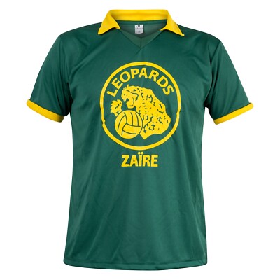 Afrika Zaire Leoparden T-Shirt Fußball Nationalmannschaft 1974 Tribute Fans Retro Top