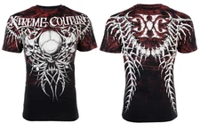 Xtreme Couture Affliction Men's T-Shirt BARE BONE Skull Black Tattoo Biker S-2XL