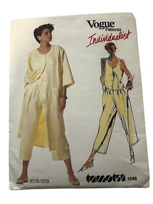 Uncut 80's Tamotsu Vogue Patterns Individualist 1546 size 12 Lagenlook outfit