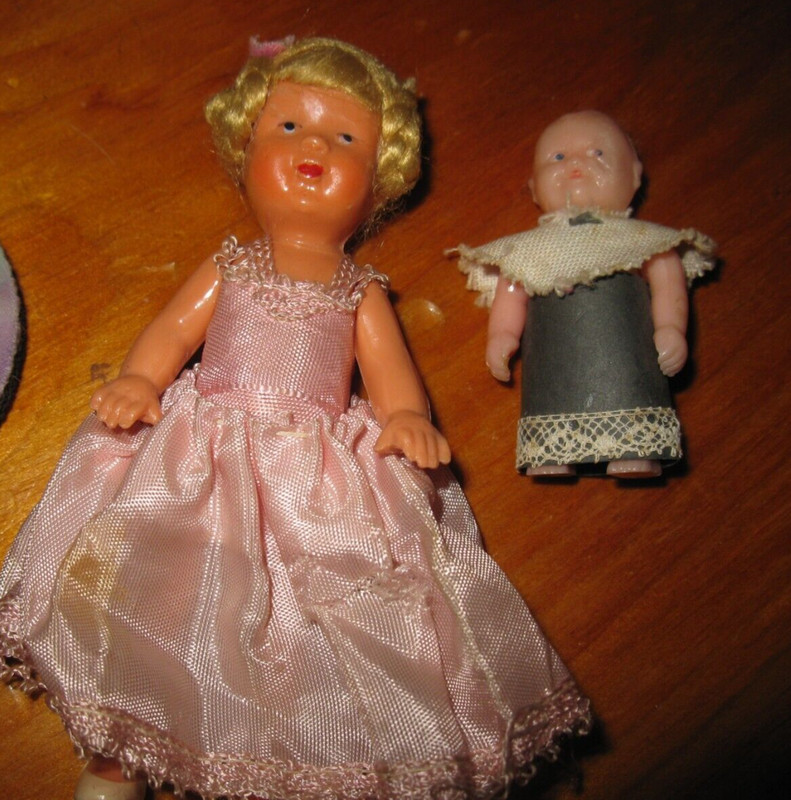 Vintage Edi 12 celluloid doll Germany & one more