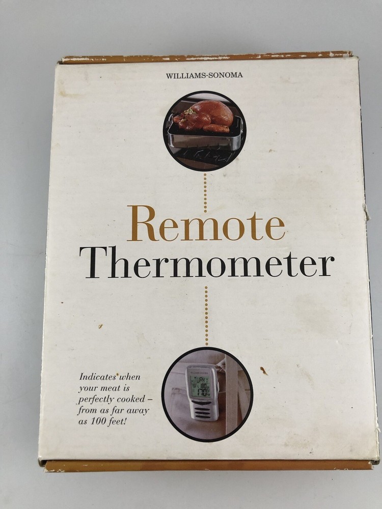 Williams-Sonoma Remote Thermometer 100 Feet Wireless Oven Roasting/untested VE1
