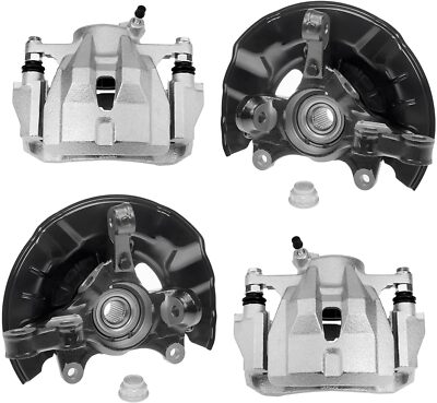 Front Steering Knuckles Hubs Calipers Bracket for 2014-18 Toyota Corolla Matrix