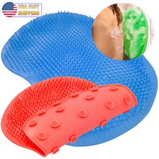 Shower Back Scrubber  Foot Cleaner Silicone Bath Brush Exfoliating Feet Pad