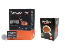 150 CIALDE CAFFE TORALDO MISCELA CREMOSA + 50 CIALDE CARPE DIEM