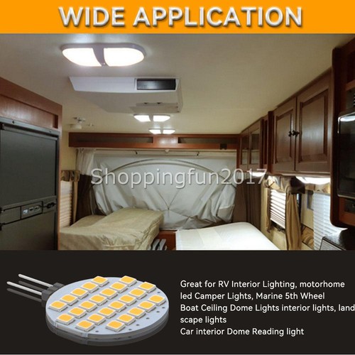 12V G4 LED WARM WHITE GLOBE 24 SMD Lamp Bulb Caravan Garden Camper Light NEW - Picture 4 of 9