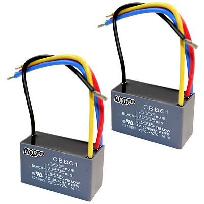 2-Pack Kondensator Für Harbor Brise Deckenventilator 3uf+3.5uf+6uf 4-Wire