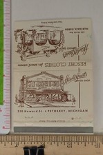 Matchbook Cover Harold Grant's Congo Shop Petoskey MI Palm Beach FL 40 stick mf5