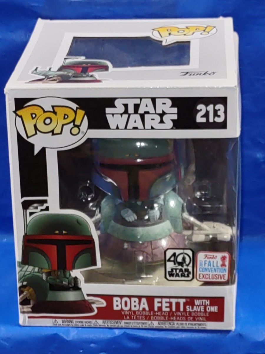 STAR WARS 2018 EXCLUSIVE BOBA FETT SLAVE ONE FUNKO POP VINYL