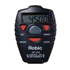 Robic SC-522 Digital Count-Up and Countdown Handheld Timer Black