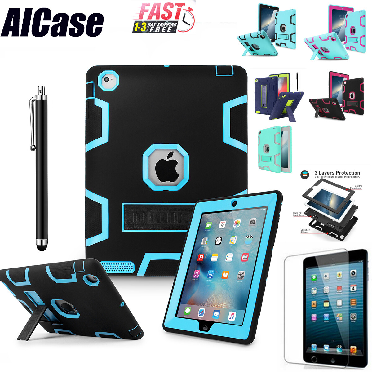 For iPad 4th Generation 9.7 inch(2012) Case Rugged