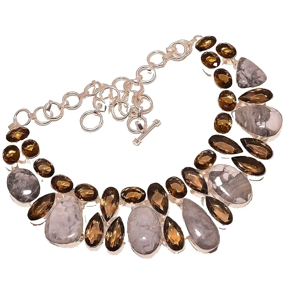 Jasper Porcelain Silver Plated Fashion Jewelry