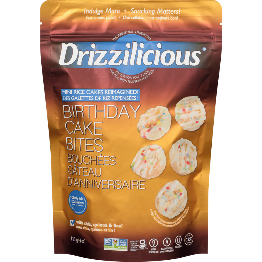 2-Pack Drizzilicious Birthday Cake Limited Edition Crunchy Drizzle Bites