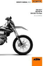 KTM Owners Manual Book Guide 2020 350 EXC‑F EU &  2020 350 EXC‑F BR 