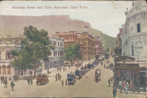 SOUTH AFRICA Cape Town Adderley street 1910s PC - Afbeelding 1 van 2