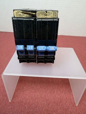 lot of 2 Murray MM1515 15 Amp  Type MM Twin Tandem Circuit Breaker