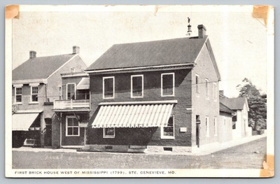 #ad Vintage First Brick House West of Mississippi 1799 Ste. Genevieve MO $7.79
