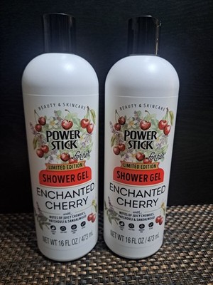 Enchanted Cherry POWER STICK BODY WASH NEW!! LIMITED EDITION 2 pack 16oz each