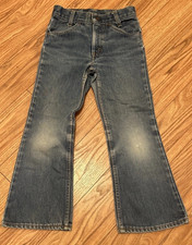 Levi  s Orange Tab Bell Bottom Jeans Kids 23x22 Blue Vintage 70s