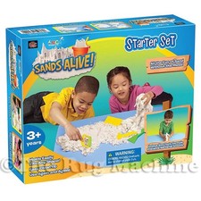 SANDS ALIVE Starter Set - No Mess Play 4 Kids All Natural Includes 4 Tools NEW 