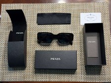 Prada PR17WS 1AB5S049 Women's Sunglasses 49 mm Black / Dark Grey Lens