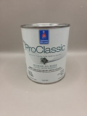 1 Qt Sherwin Williams Pro Classic Interior Oil-Based Satin Color Extra White
