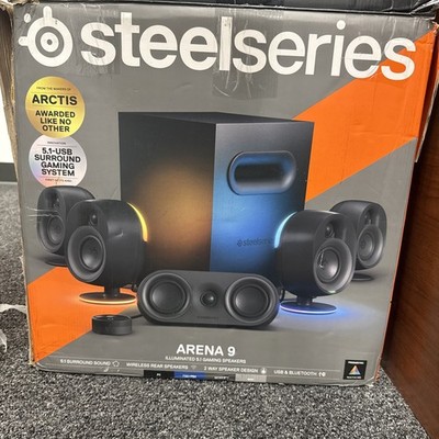 Steelseries Arena 9 illuminated 5.1 Gaming Speakers| Bluetooth & USB 