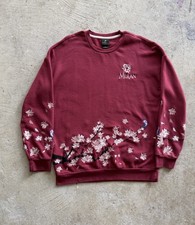 Disney Princess Mulan Floral Embroidered Crewneck Sweatshirt Women  s Medium