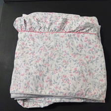 Cottage Duvet with Ruffle STANDARD Size Cotton Floral Zip Closure Prairie Girly