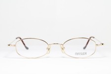 MATSUDA 10134 PG 46-21 Original Vintage Eyeglasses Frame Rare Small Lens Gold