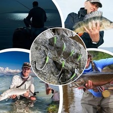 10pcs Live Shrimp Fishing Hooks with Luminous Band for Grouper Fishing — image 7