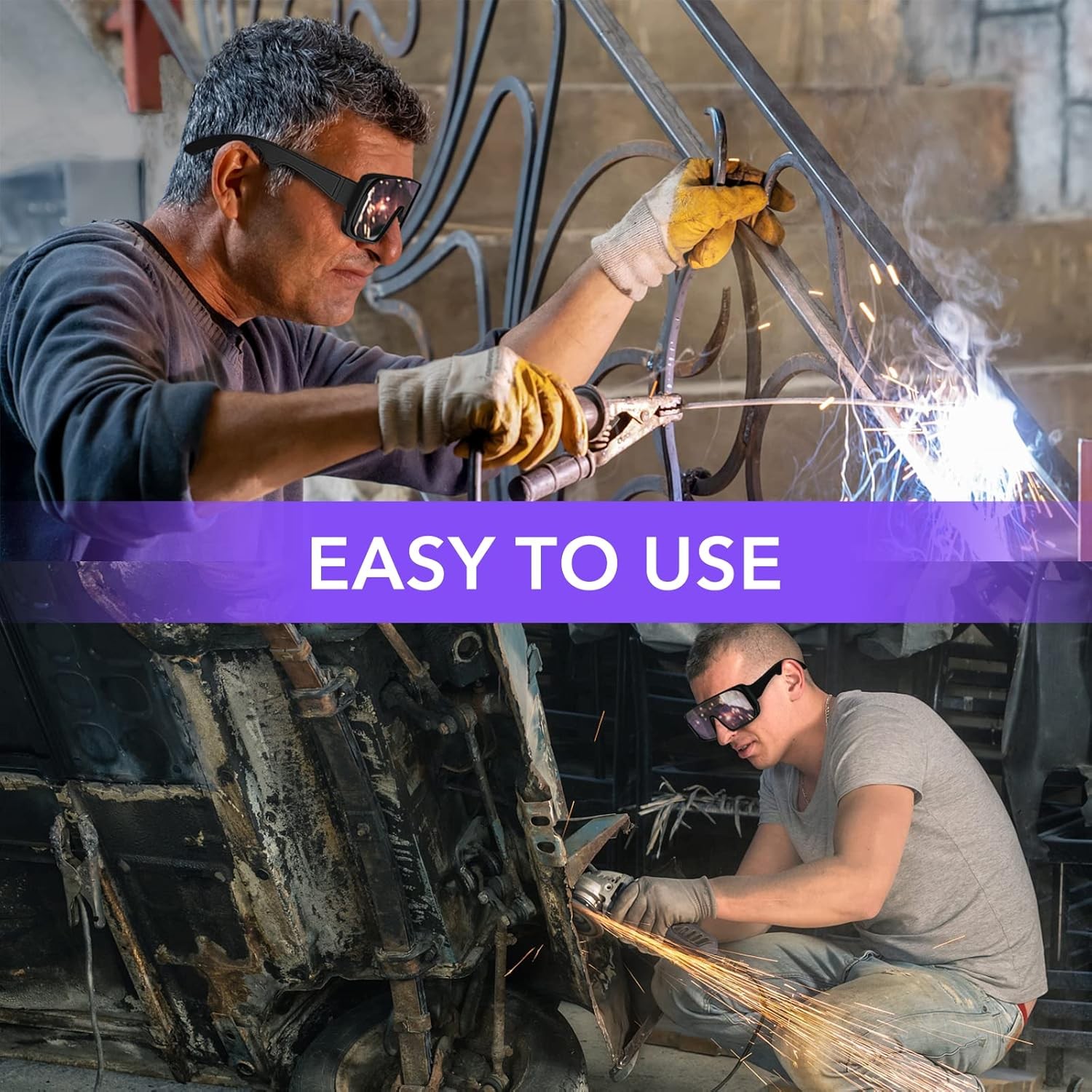 Solar Auto Darkening Welding Glasses True Color View Safety Goggles