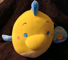 Squishmallow Flounder Little Mermaid Disney New Nwt 10 Fish Plush