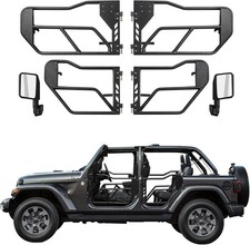 4x Lr Tube Half Tubular Doors Mirror For 18-26 Jeep Wrangler Jl Car Accessorie