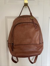 Margot New York Kimmie Cognac GENUINE LEATHER Women's Backpack READ