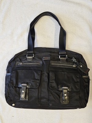 Tumi Munich Black Ballistic Nylon Boarding Tote Carry-on Weekender Bag 