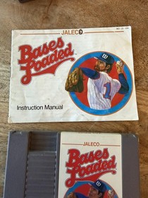 Bases Loaded Nintendo NES Cartridge with Manual Jaleco Japan Baseball