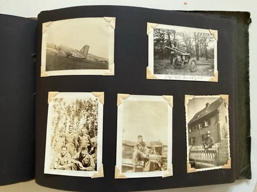 VTG 1940s Photo Album Named US Soldiers Tanks Artillery Planes WW2 Fort Sill A5