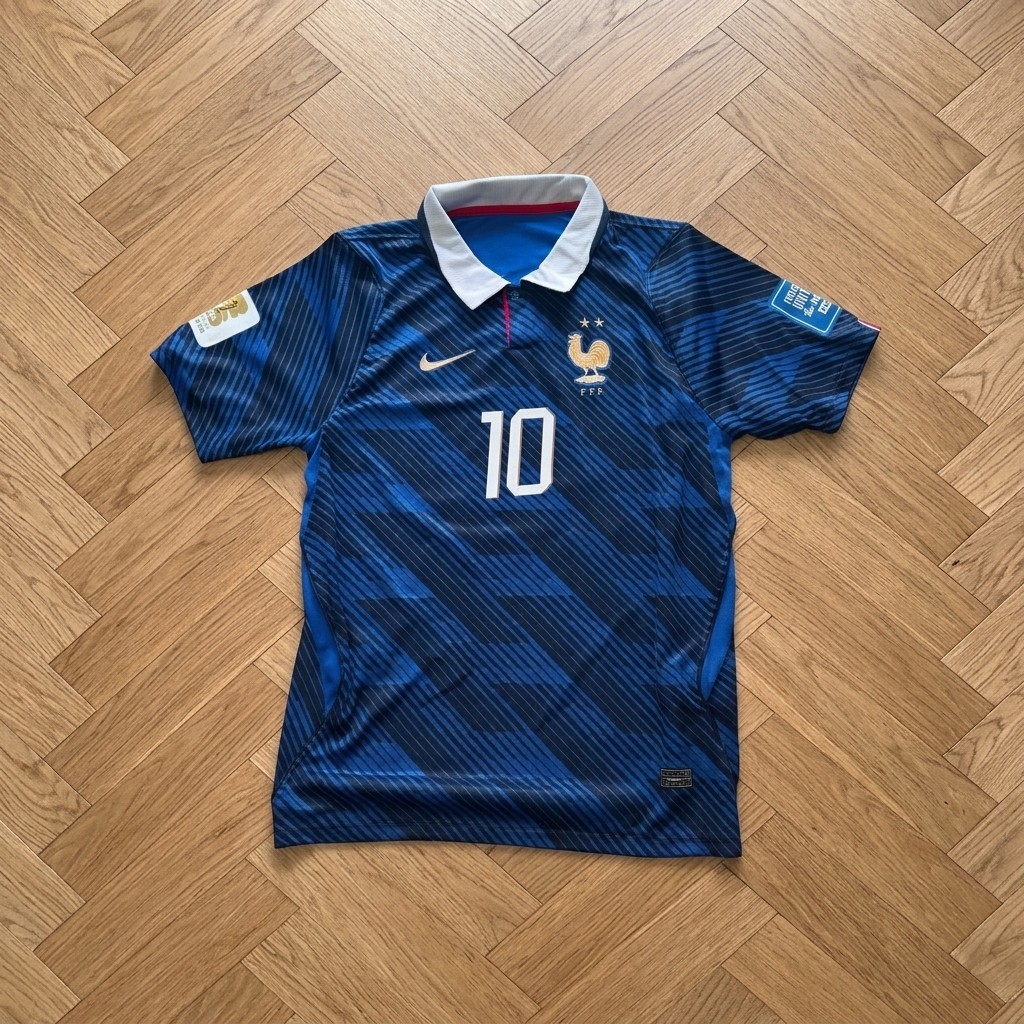 Maglia Francia Mbappé 10 Mondiale 2026 - Taglia L Nuova con Patch