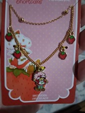 New STRAWBERRY SHORTCAKE NECKLACE WITH CHARMS