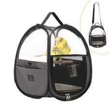 Bird Carrier for Travel with Clear Windows, Breathable Safe Fabric, Lightweig...
