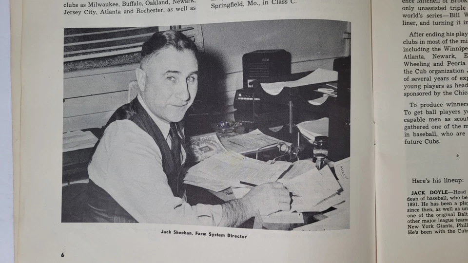 Chicago Cubs Lot - 1950 Year Book, 1976 Schedule & Signed Don Zimmer Print - Image 3 of 4