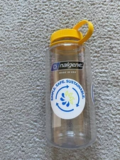 Nalgene 32 fl oz Wide Mouth Water Bottle BPA/BPS Free Dishwasher Safe - Clear