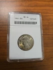 1945 Washington Quarter ANACS MS 64 Soapbox
