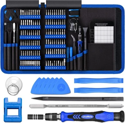 UNAMELA PC Building Tool Kit 140-IN-1: Computer for Repair & Assembly, Blue