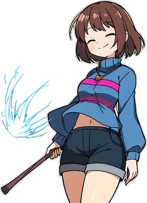 Frisk Undertale Illustration Vinyl Car Decal Sticker 7'' Weatherproof