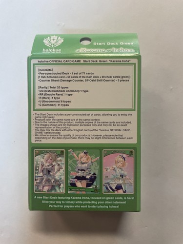 Hololive Official Card Game Start Deck Green Kazama Iroha Sealed - Picture 2 of 2