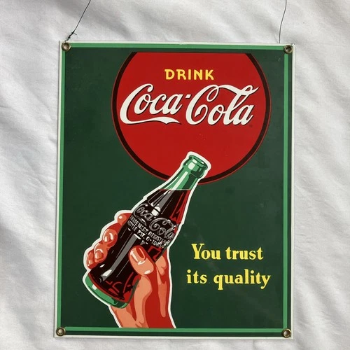 Vintage Coca-Cola Porcelain Sign - Andy Rooney - You Trust Its Quality